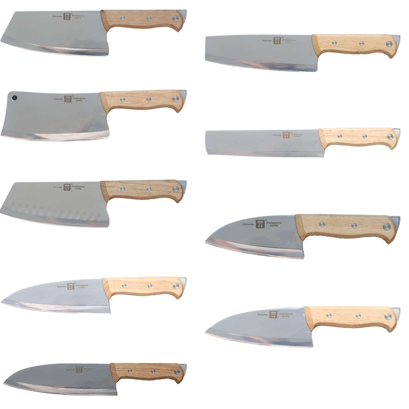 Yellow Wooden Handle Knife-S1