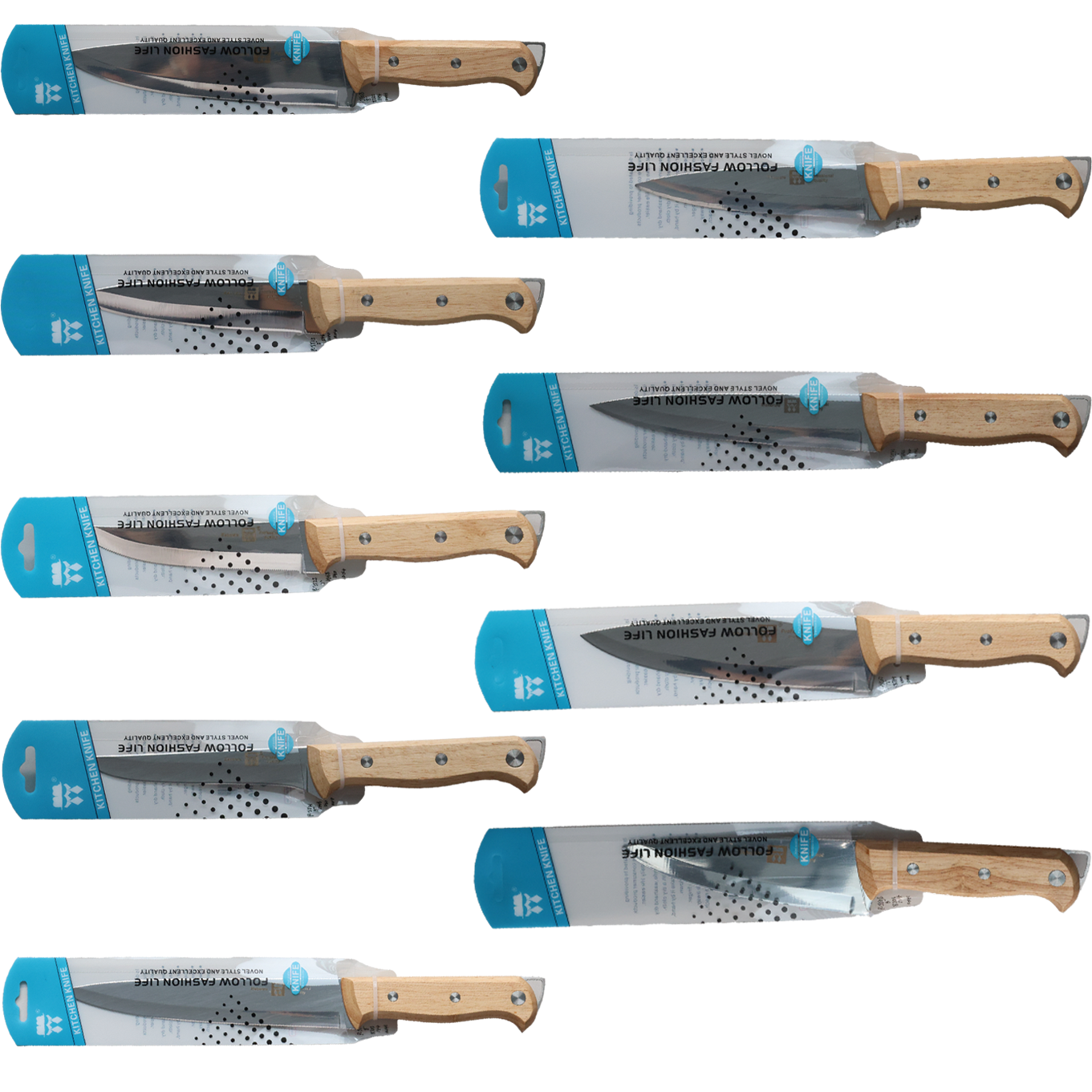 Yellow Wooden Handle Knife-P